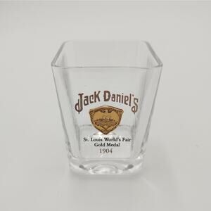 Jack Daniels Whiskey Shot Glass 1904 Worlds Fair Distillery Barware Collectable
